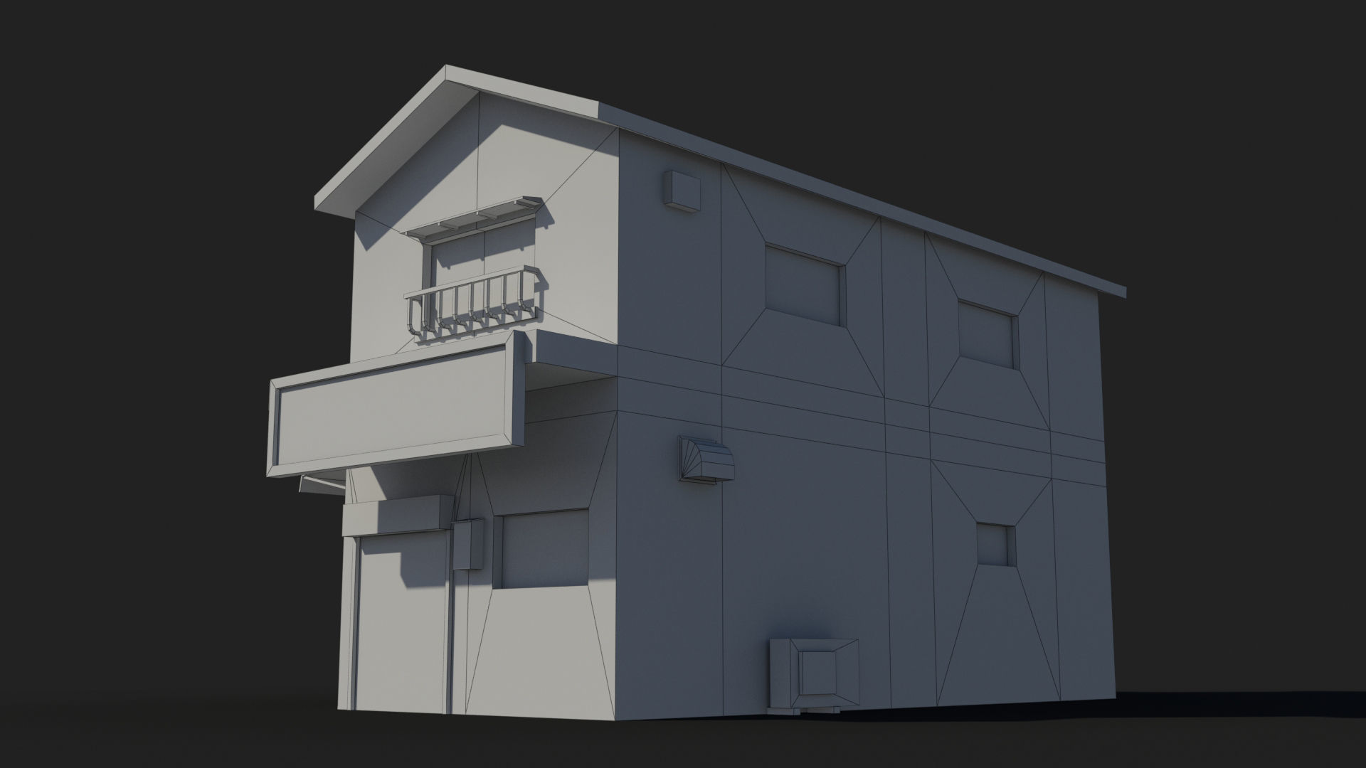 Japanese House x13 Low-poly 3D model_8