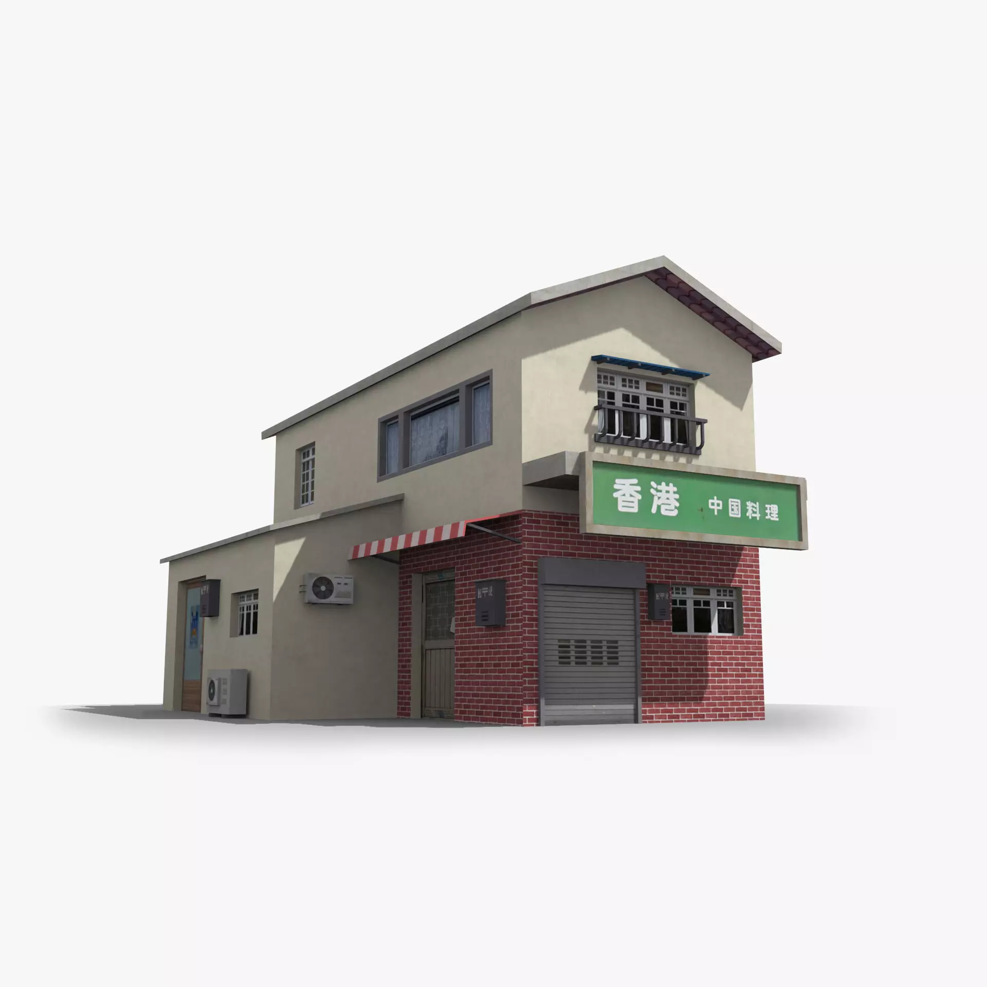 Japanese House x13 Low-poly 3D model_0