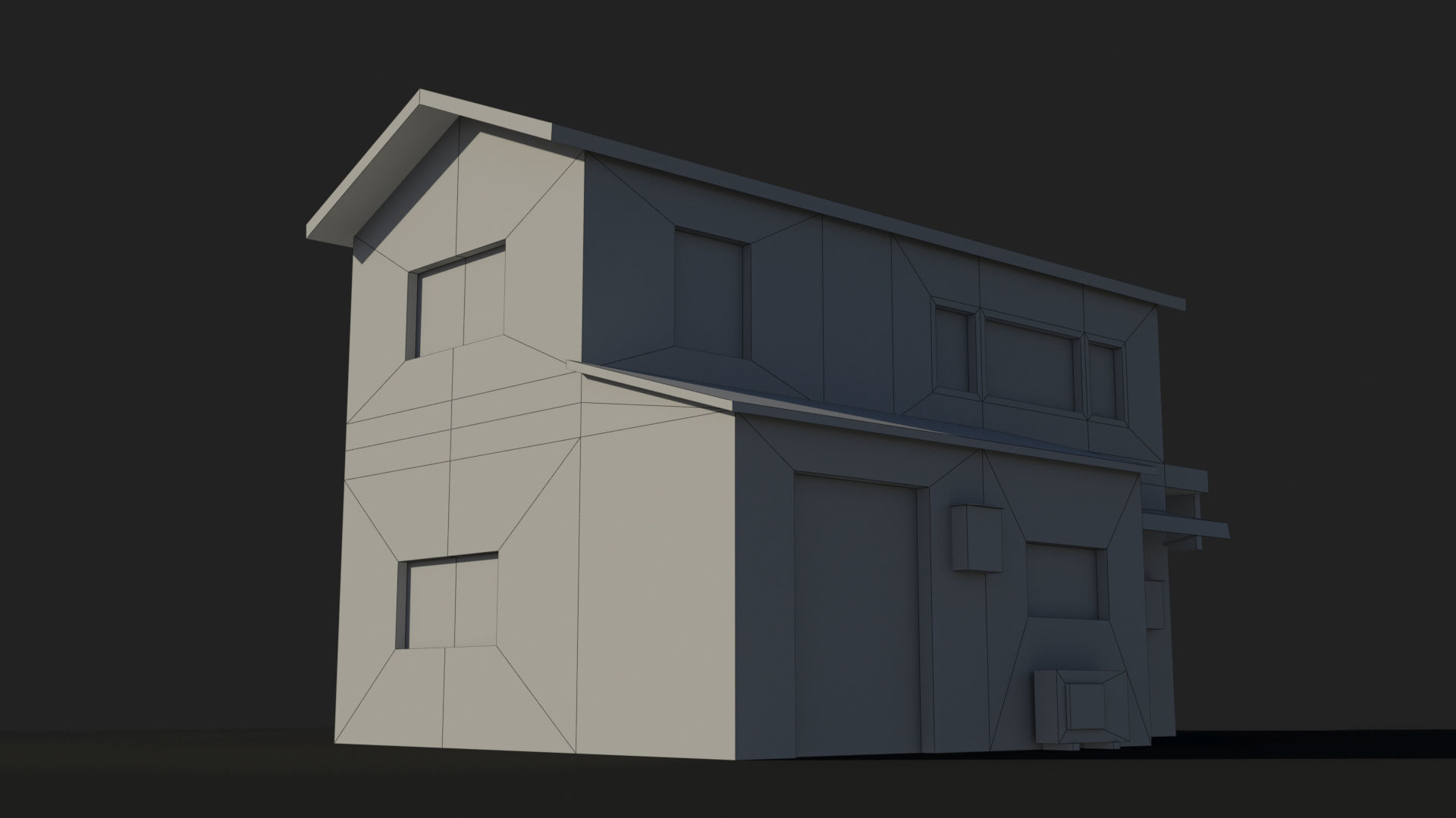 Japanese House x13 Low-poly 3D model_9