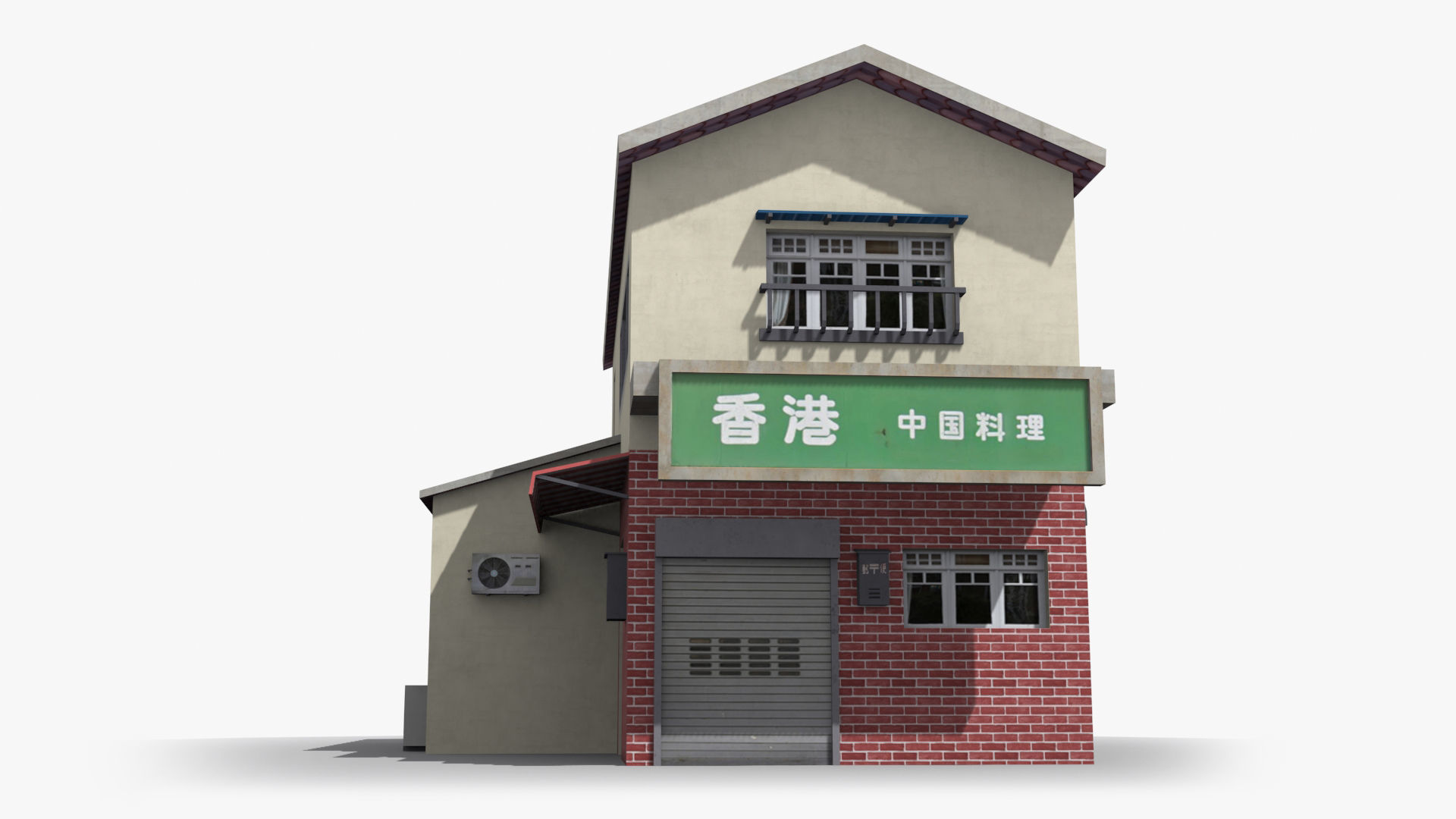 Japanese House x13 Low-poly 3D model_1