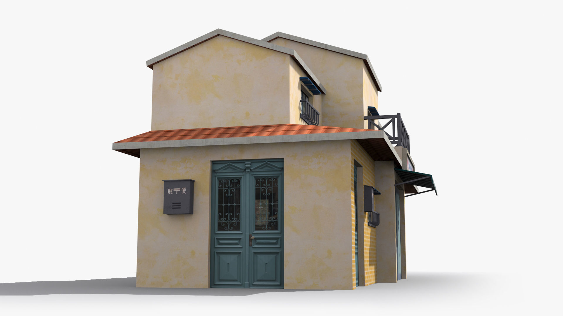 Japanese House x15 Low-poly 3D model_3