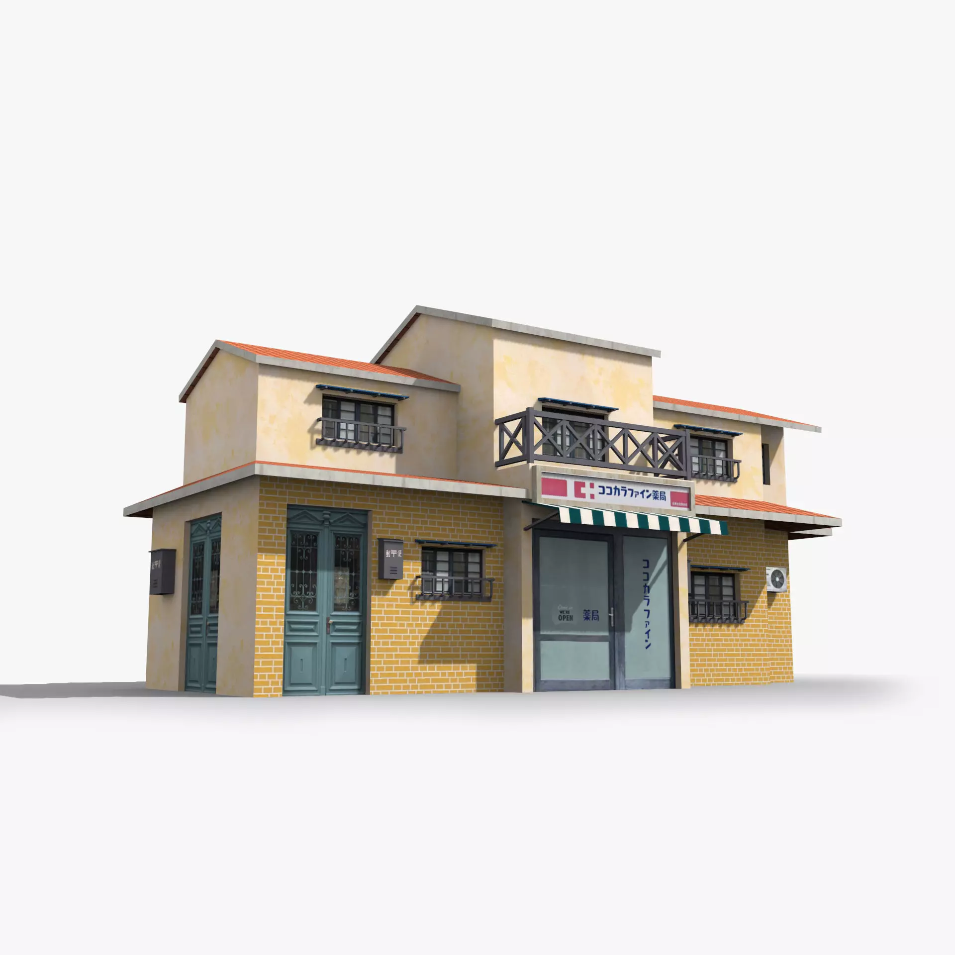 Japanese House x15 Low-poly 3D model_0