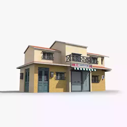 Japanese House x15 Low-poly 3D model