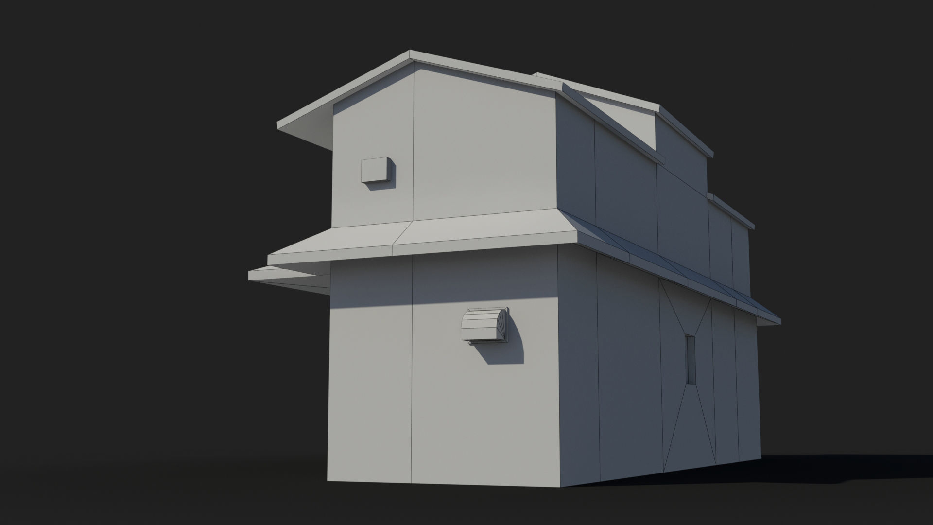 Japanese House x15 Low-poly 3D model_9
