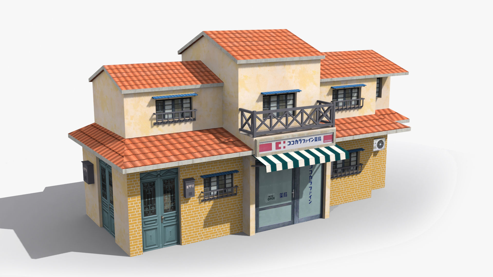 Japanese House x15 Low-poly 3D model_4