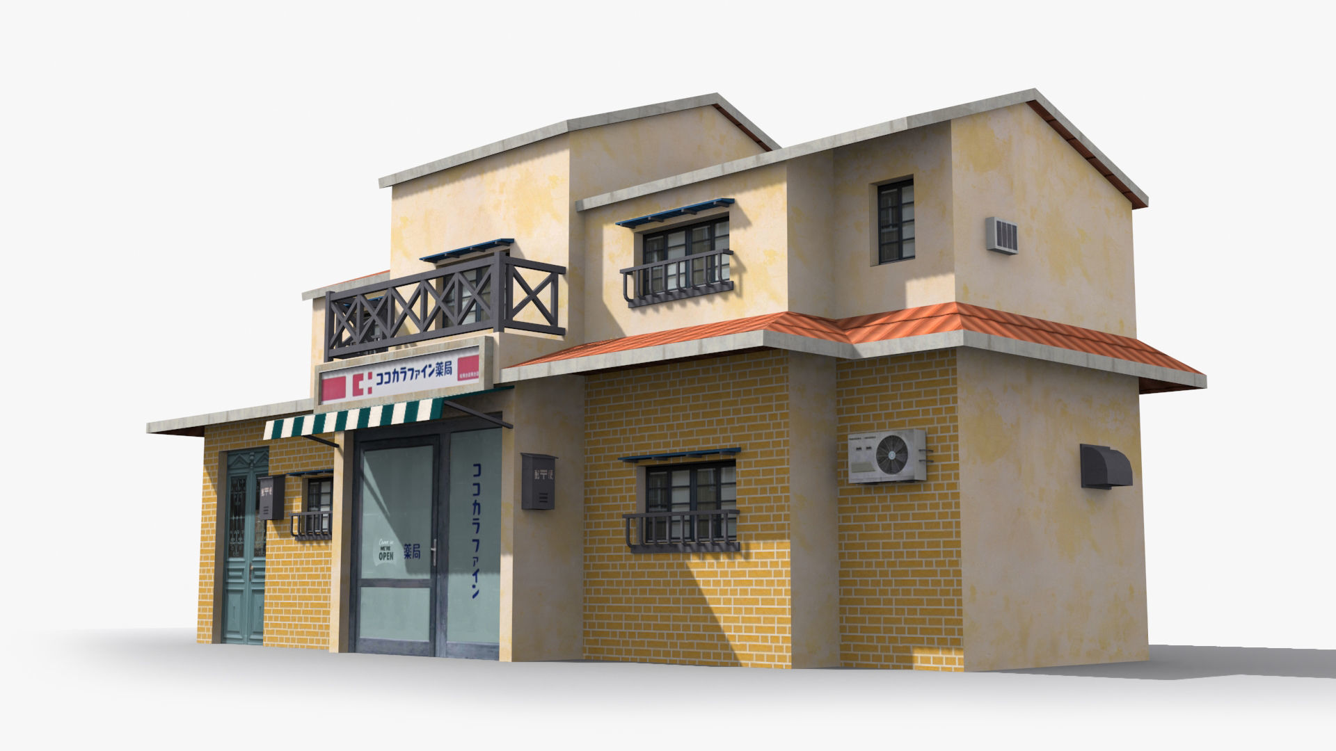 Japanese House x15 Low-poly 3D model_2