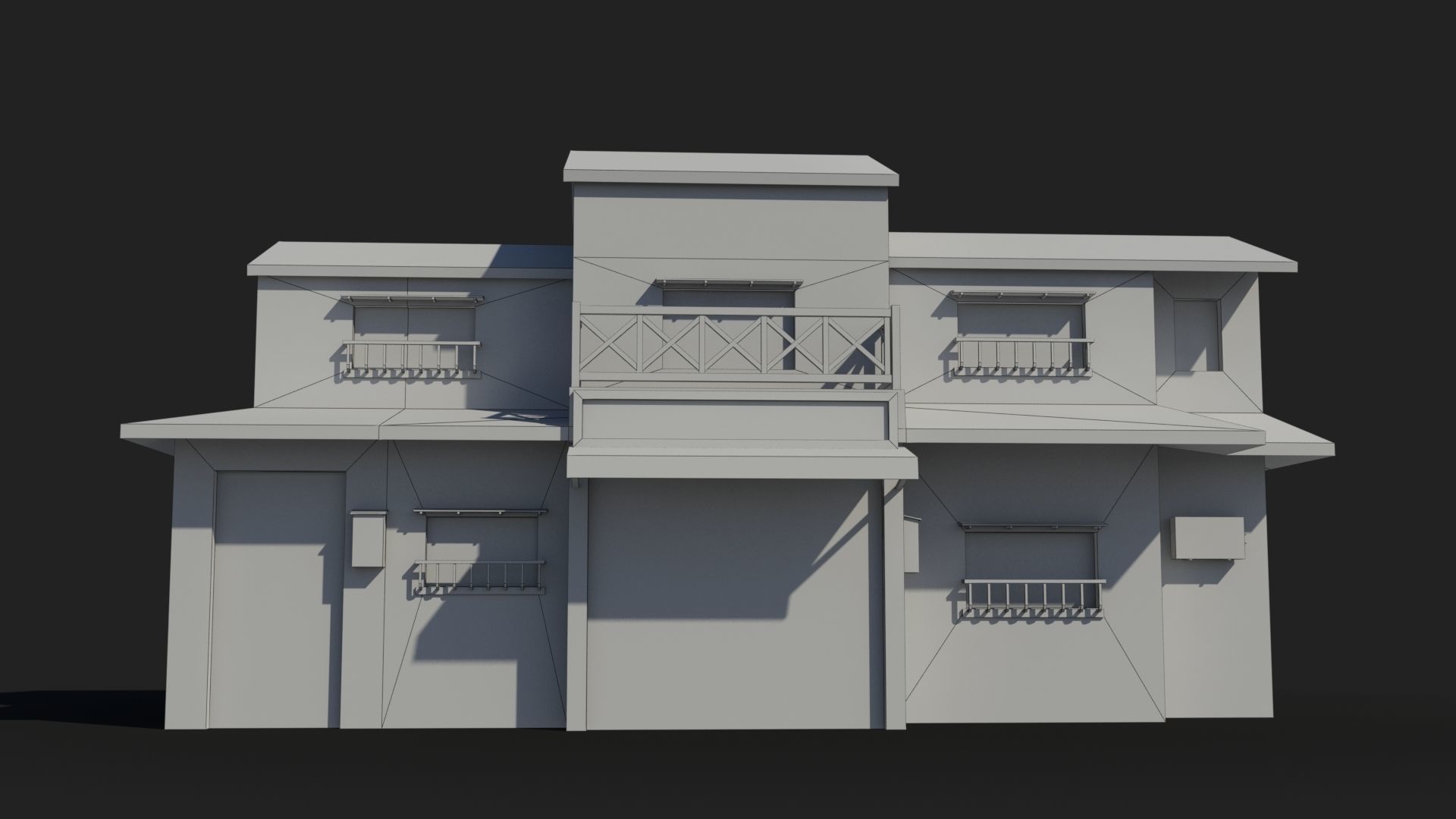 Japanese House x15 Low-poly 3D model_6