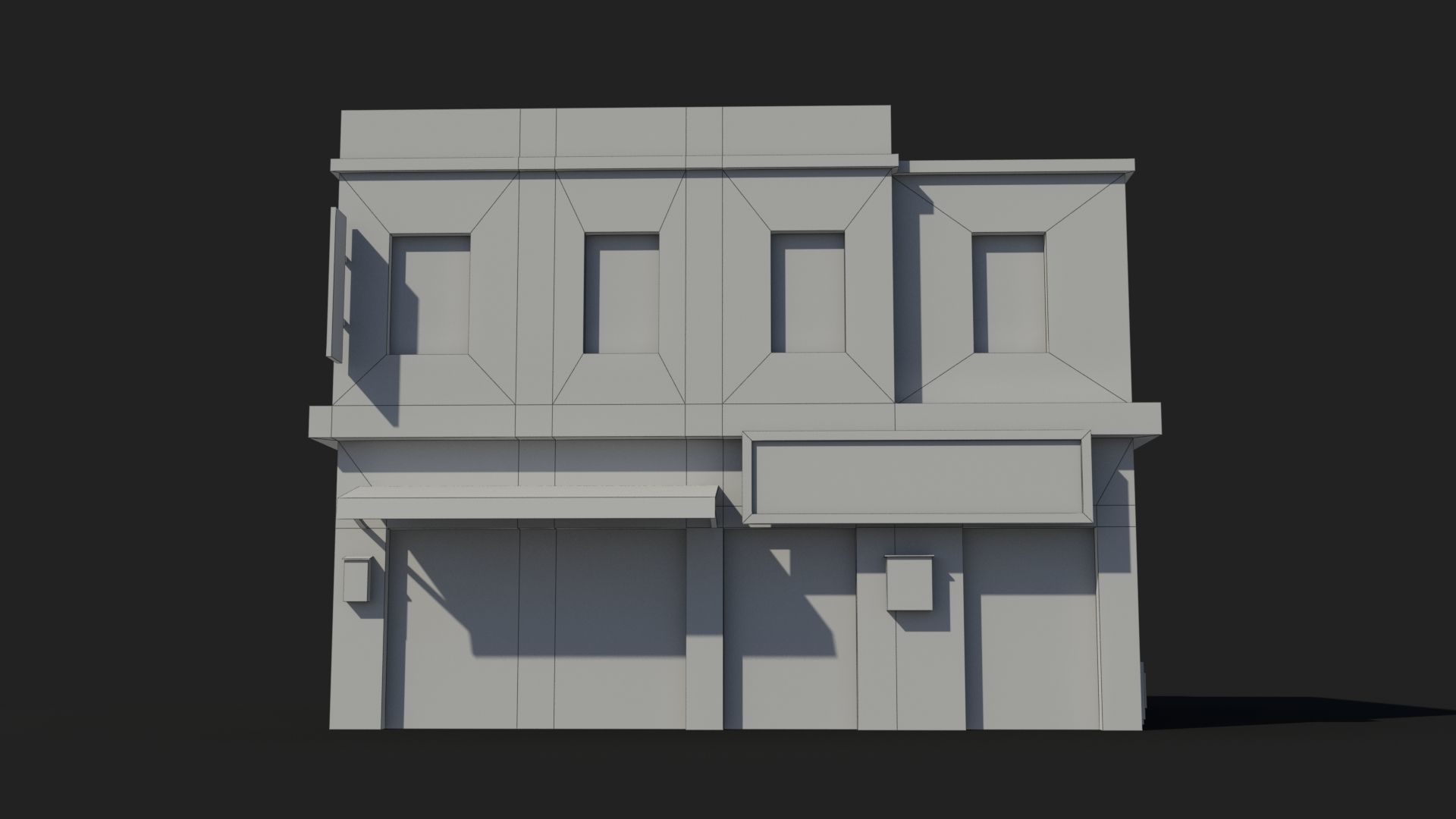 Japanese House x16 Low-poly 3D model_7