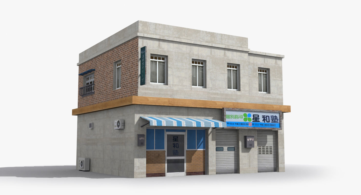 Japanese House x16 Low-poly 3D model_2