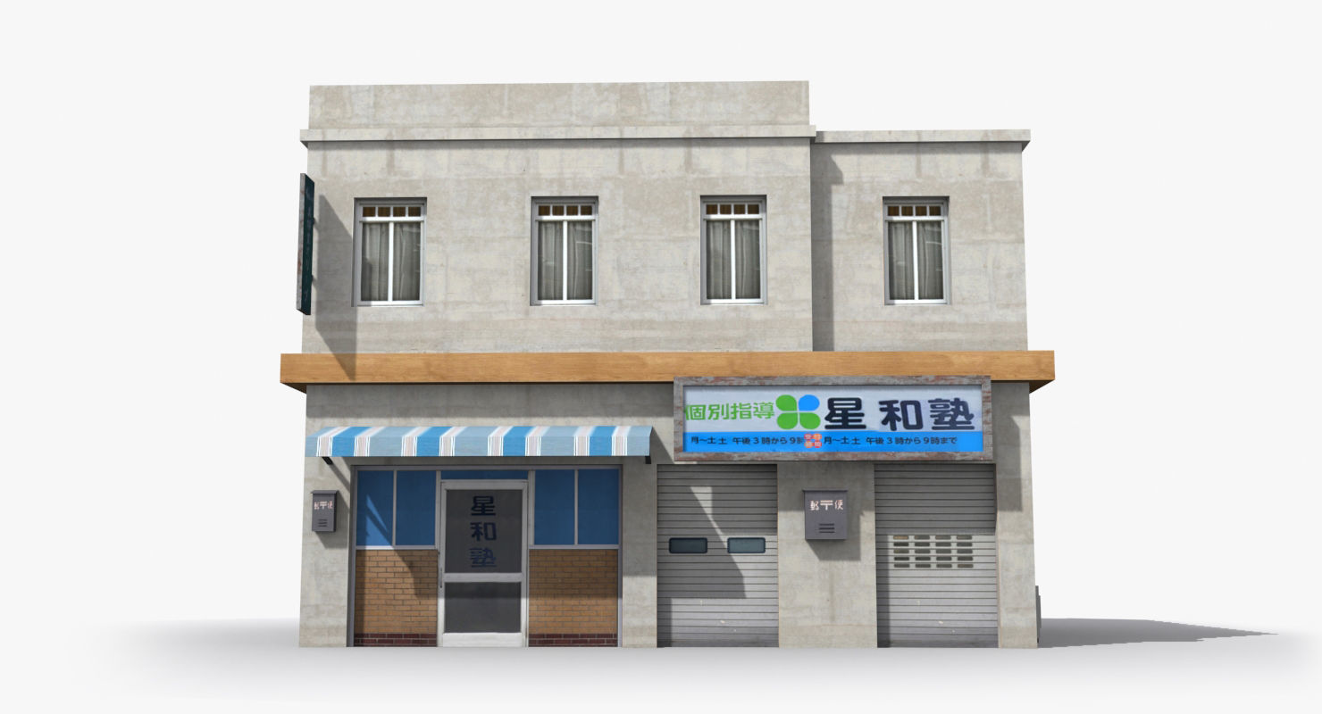 Japanese House x16 Low-poly 3D model_1
