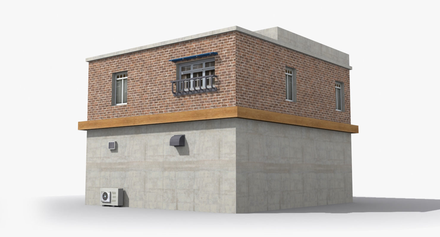 Japanese House x16 Low-poly 3D model_4