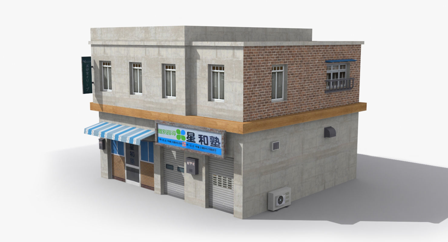 Japanese House x16 Low-poly 3D model_5