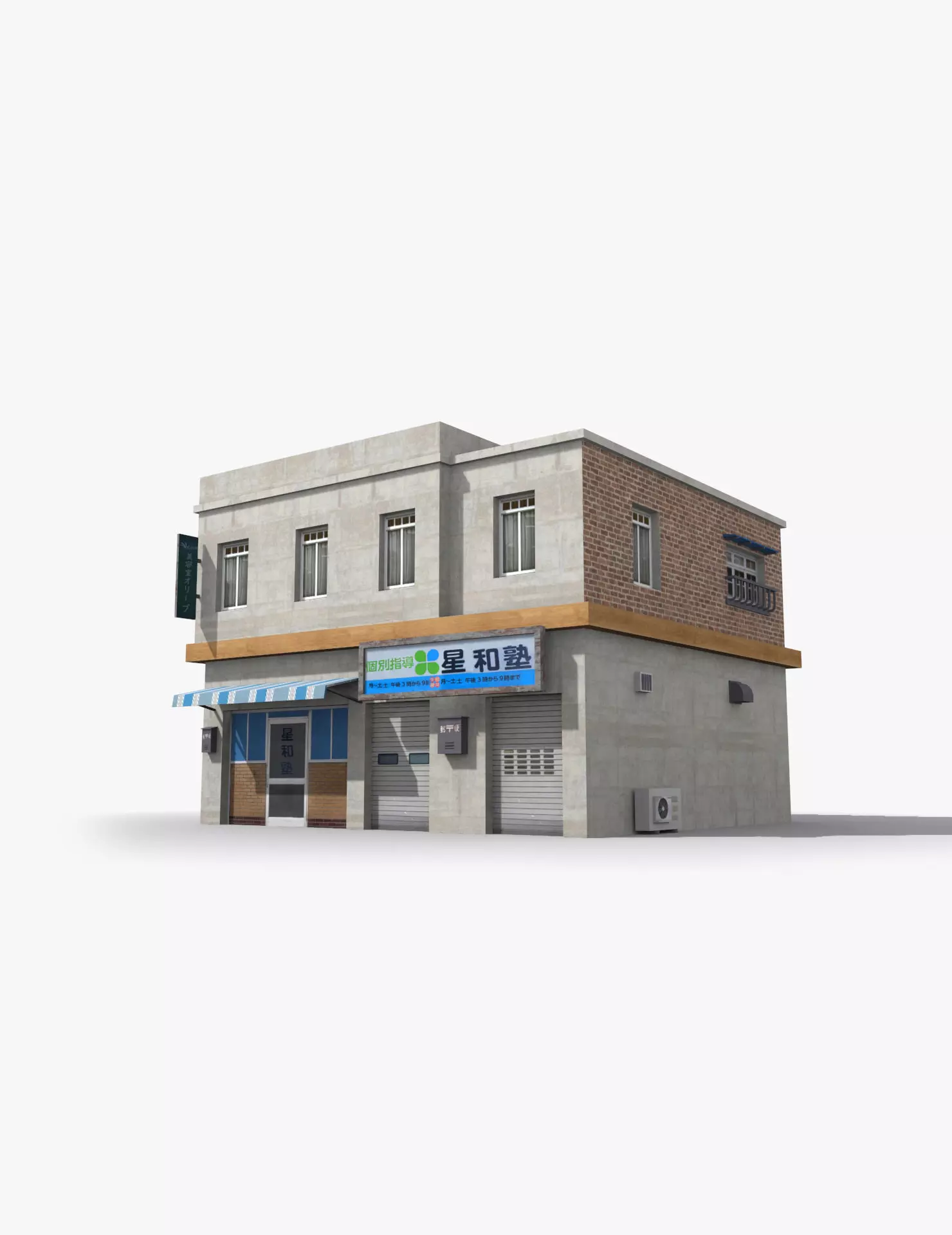 Japanese House x16 Low-poly 3D model_0