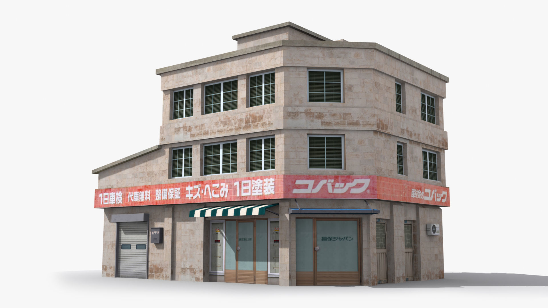 Japanese House x17 Low-poly 3D model_2