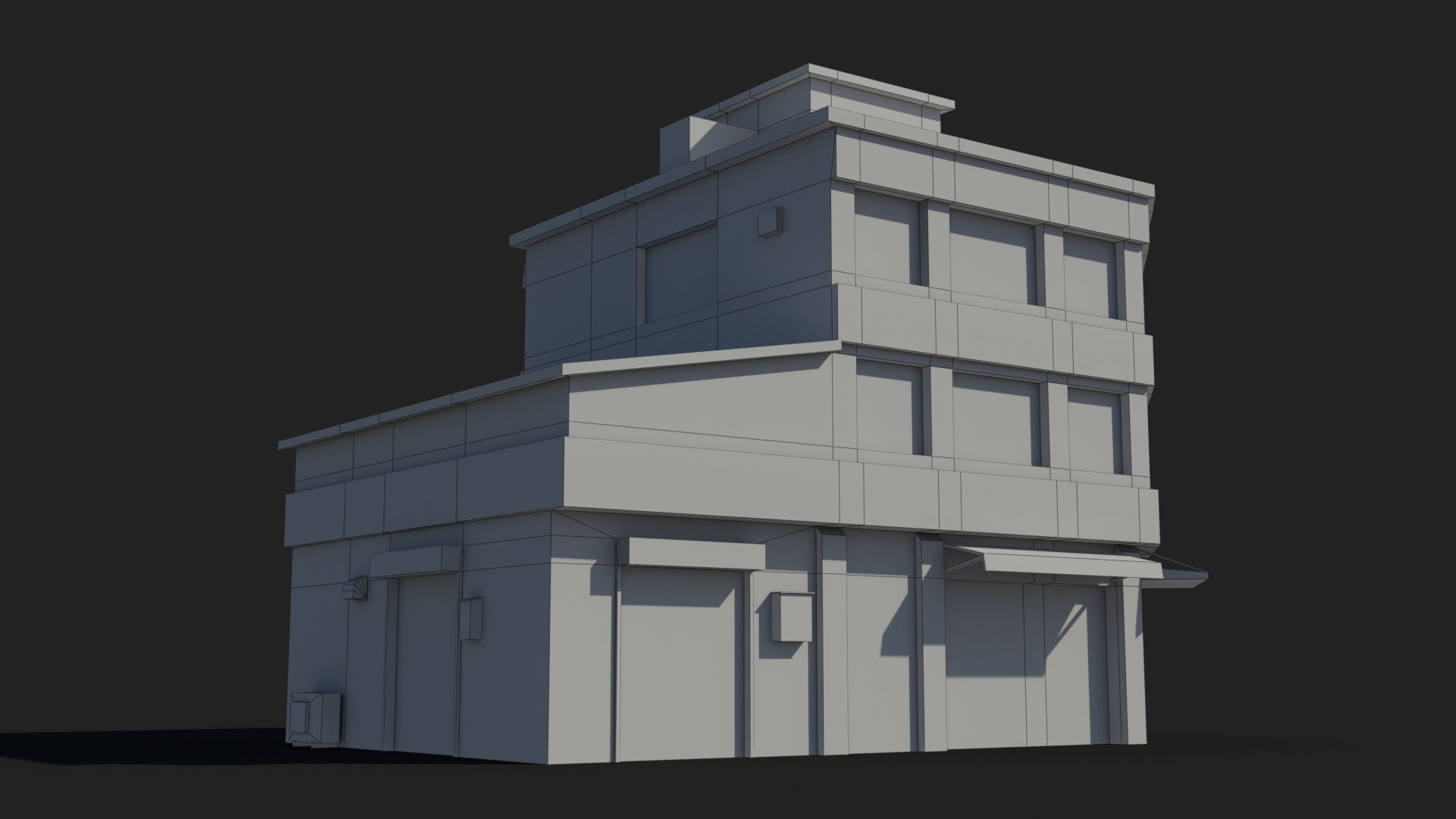 Japanese House x17 Low-poly 3D model_6