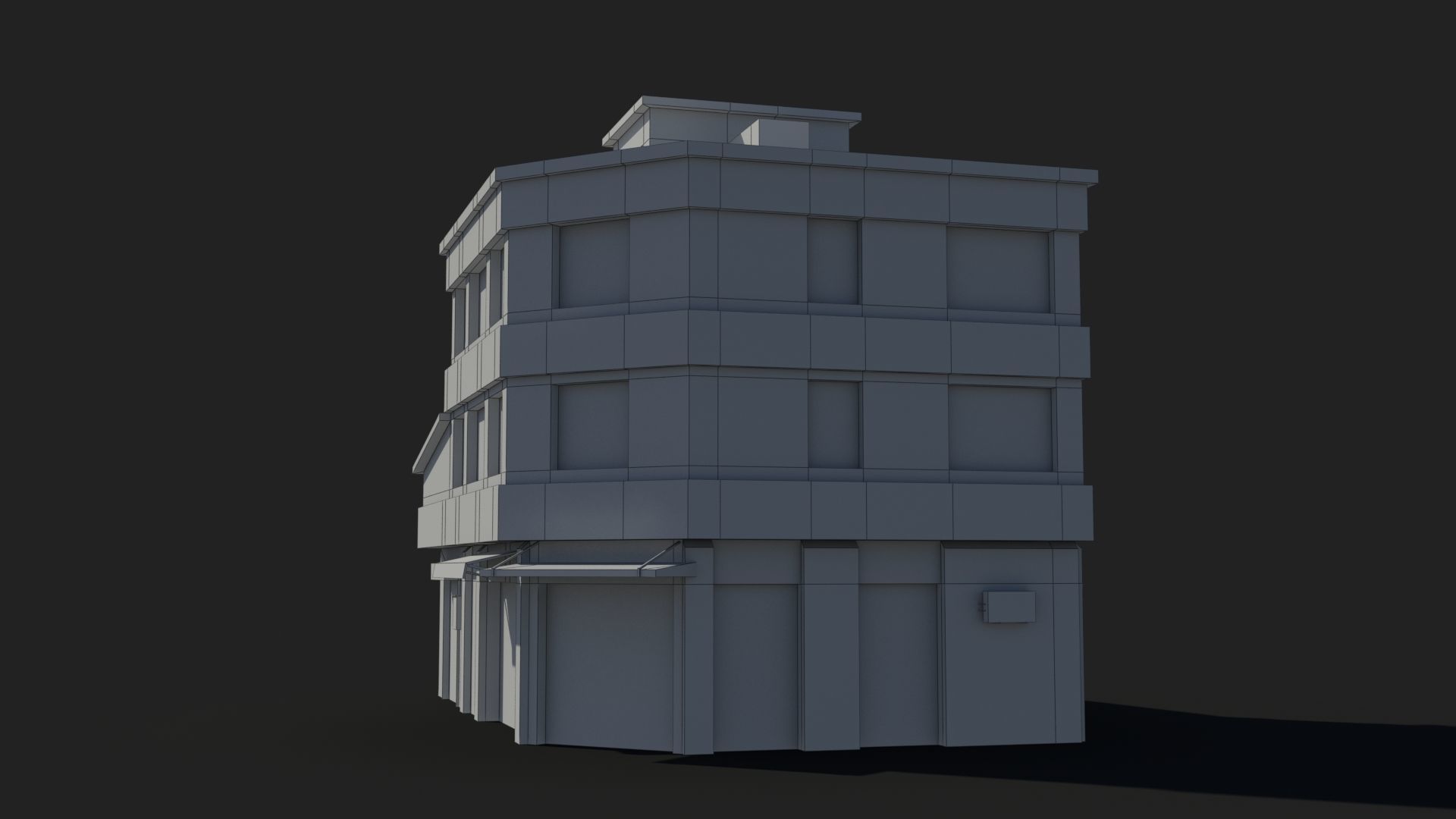 Japanese House x17 Low-poly 3D model_9