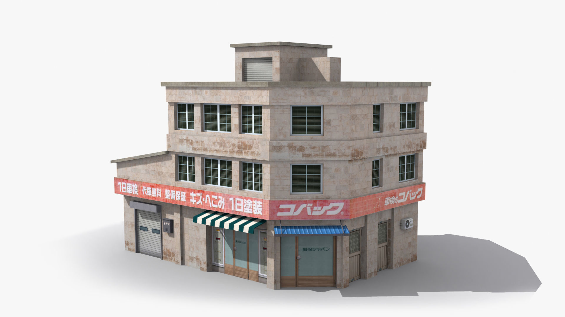 Japanese House x17 Low-poly 3D model_5