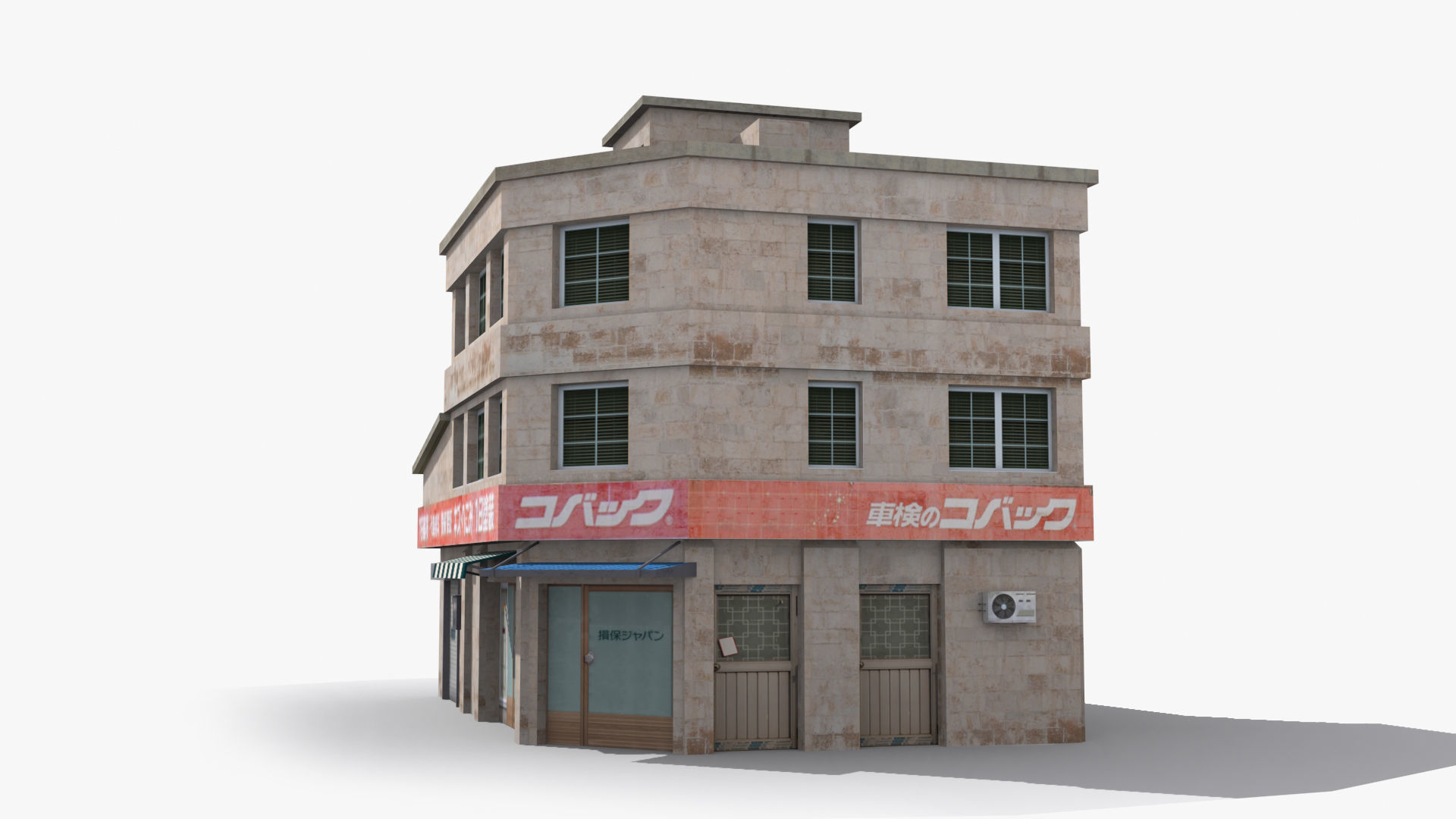 Japanese House x17 Low-poly 3D model_3