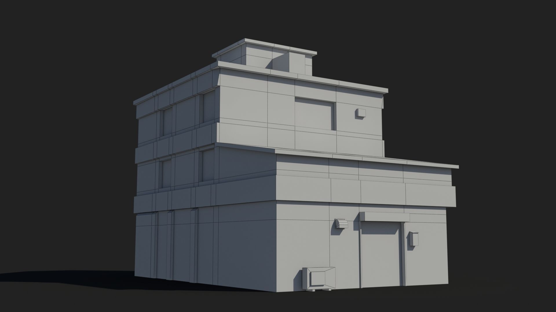 Japanese House x17 Low-poly 3D model_10