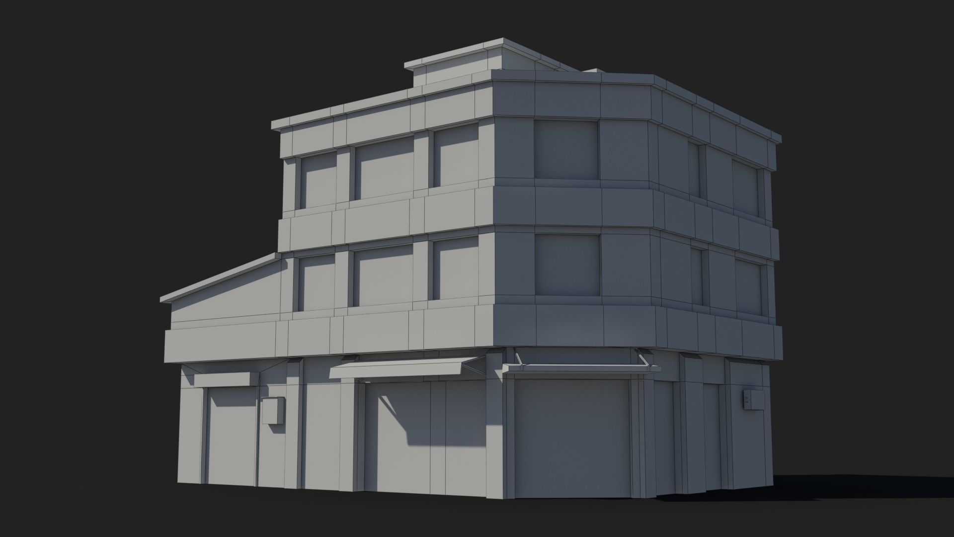 Japanese House x17 Low-poly 3D model_8