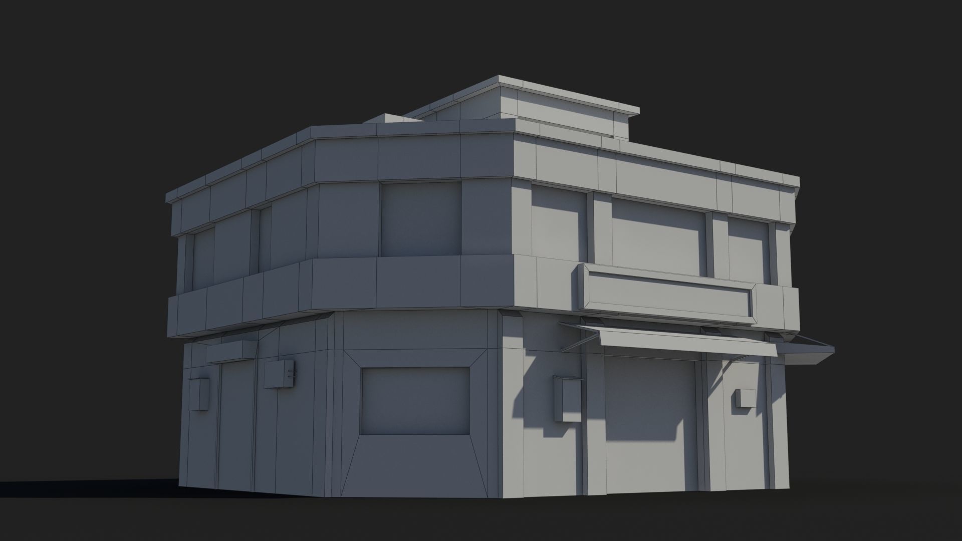 Japanese House x18 Low-poly 3D model_6