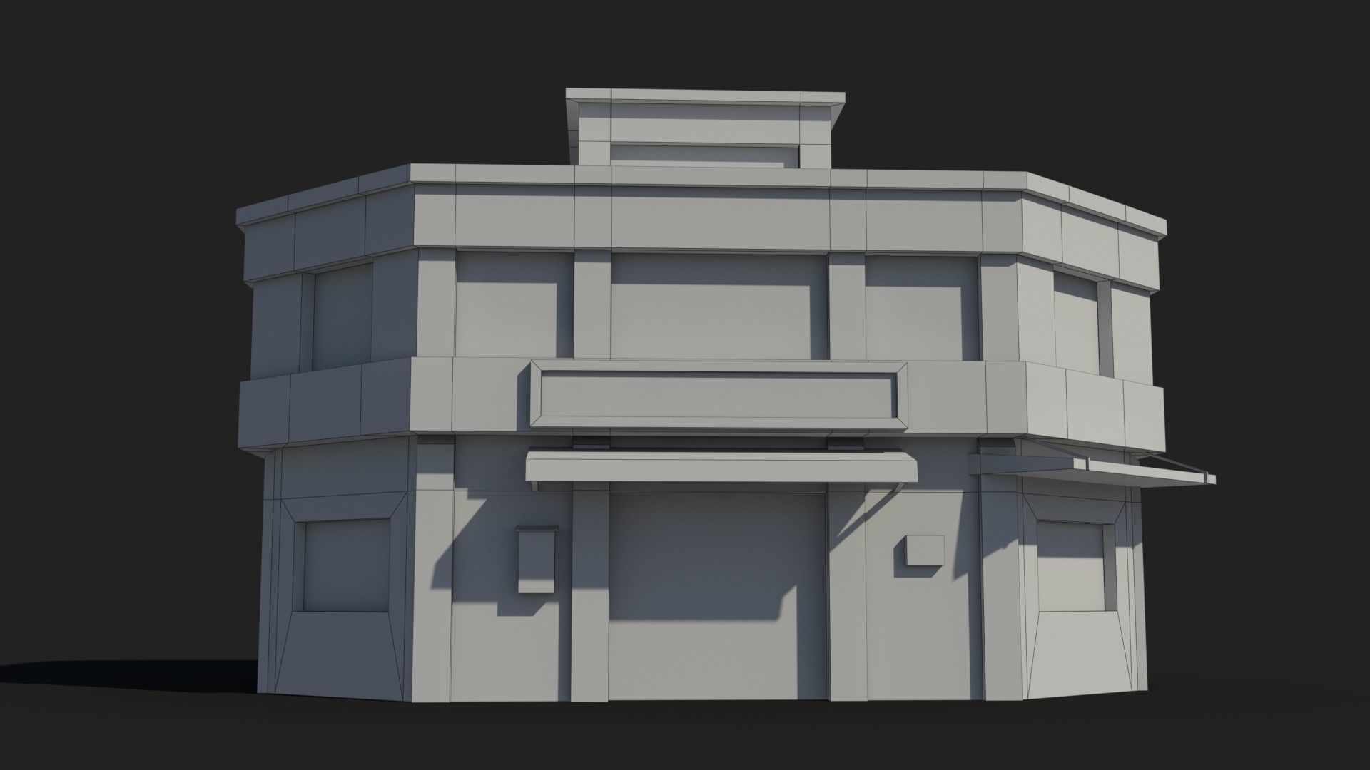 Japanese House x18 Low-poly 3D model_7