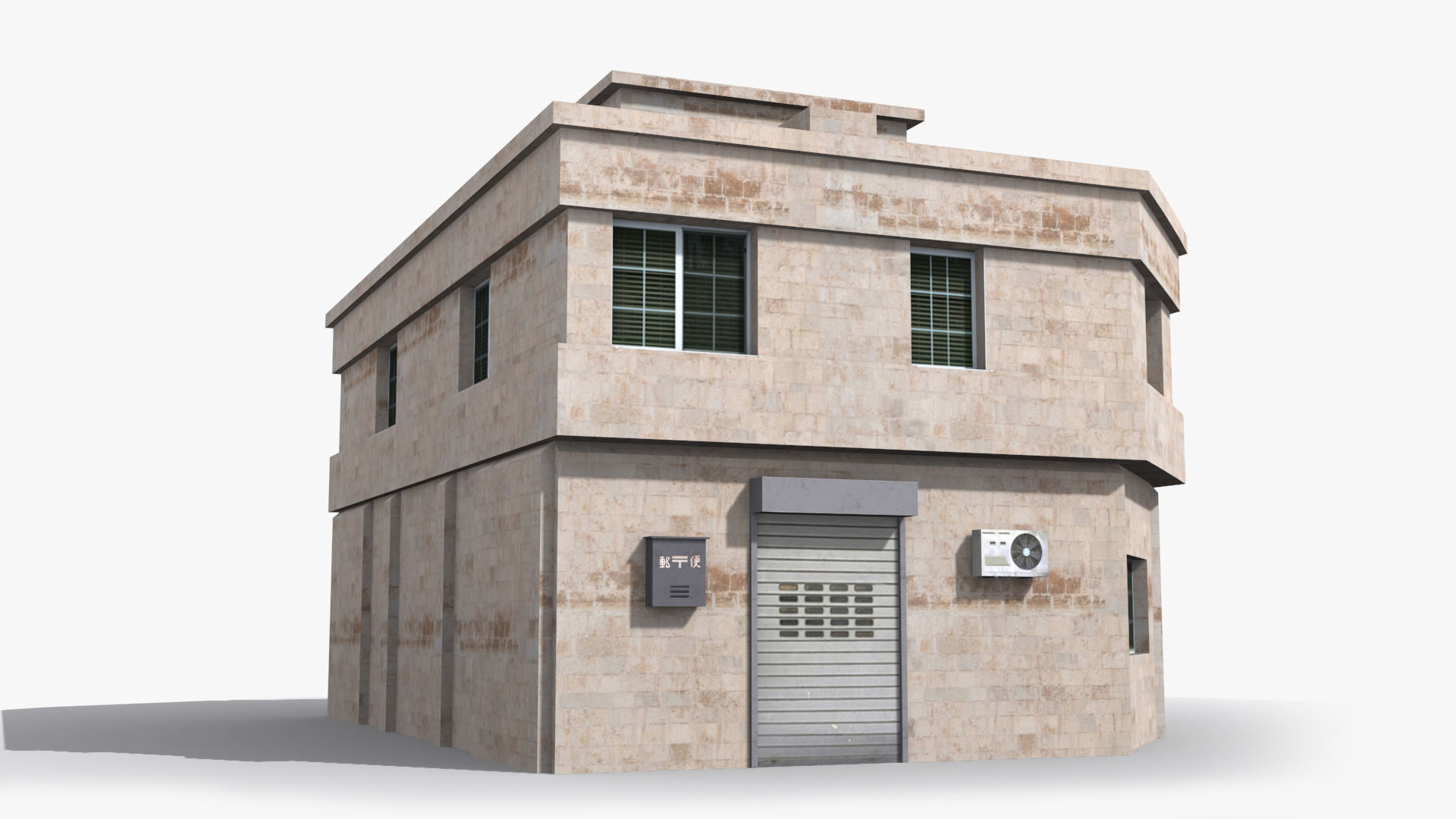 Japanese House x18 Low-poly 3D model_4