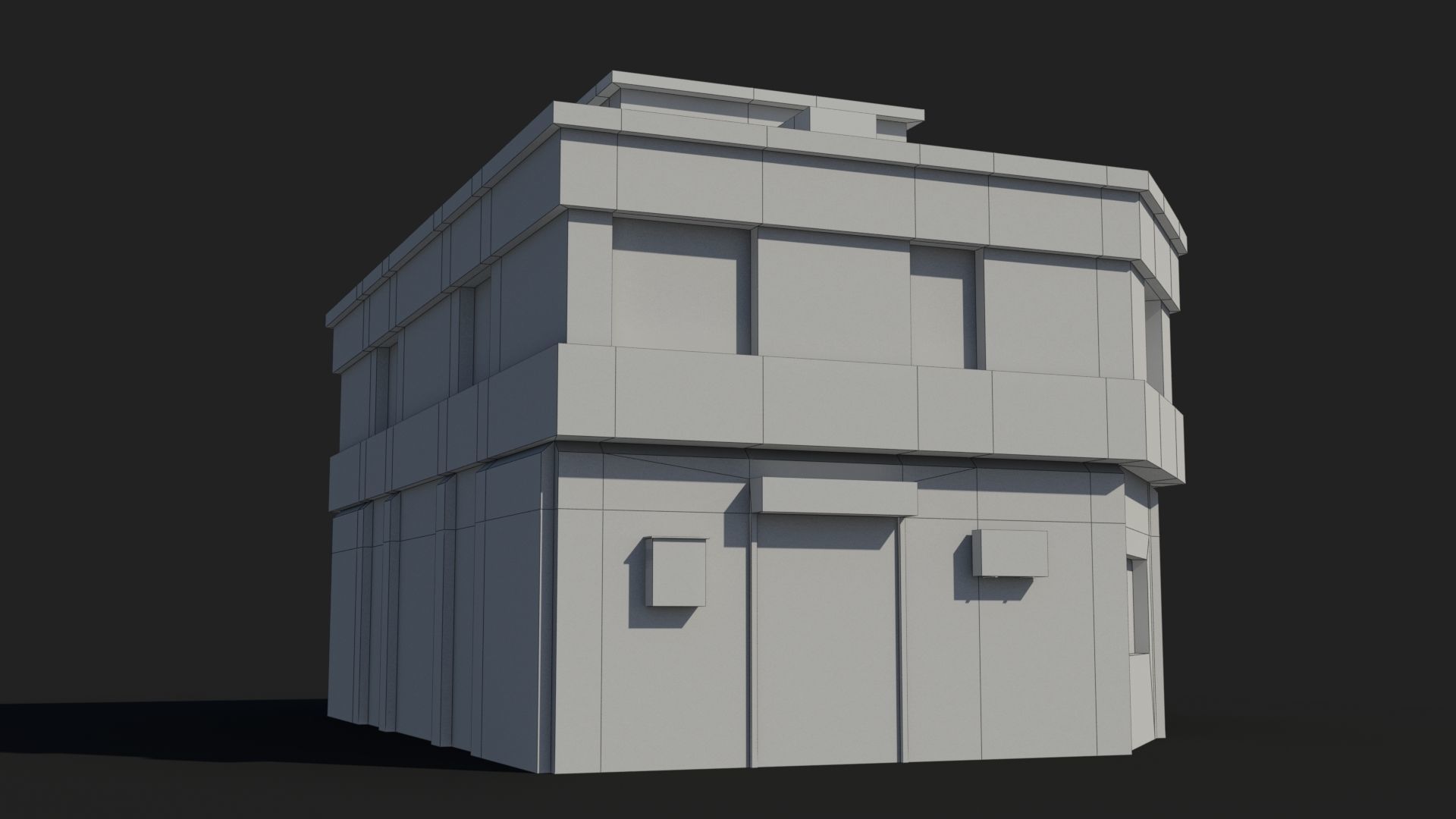 Japanese House x18 Low-poly 3D model_10
