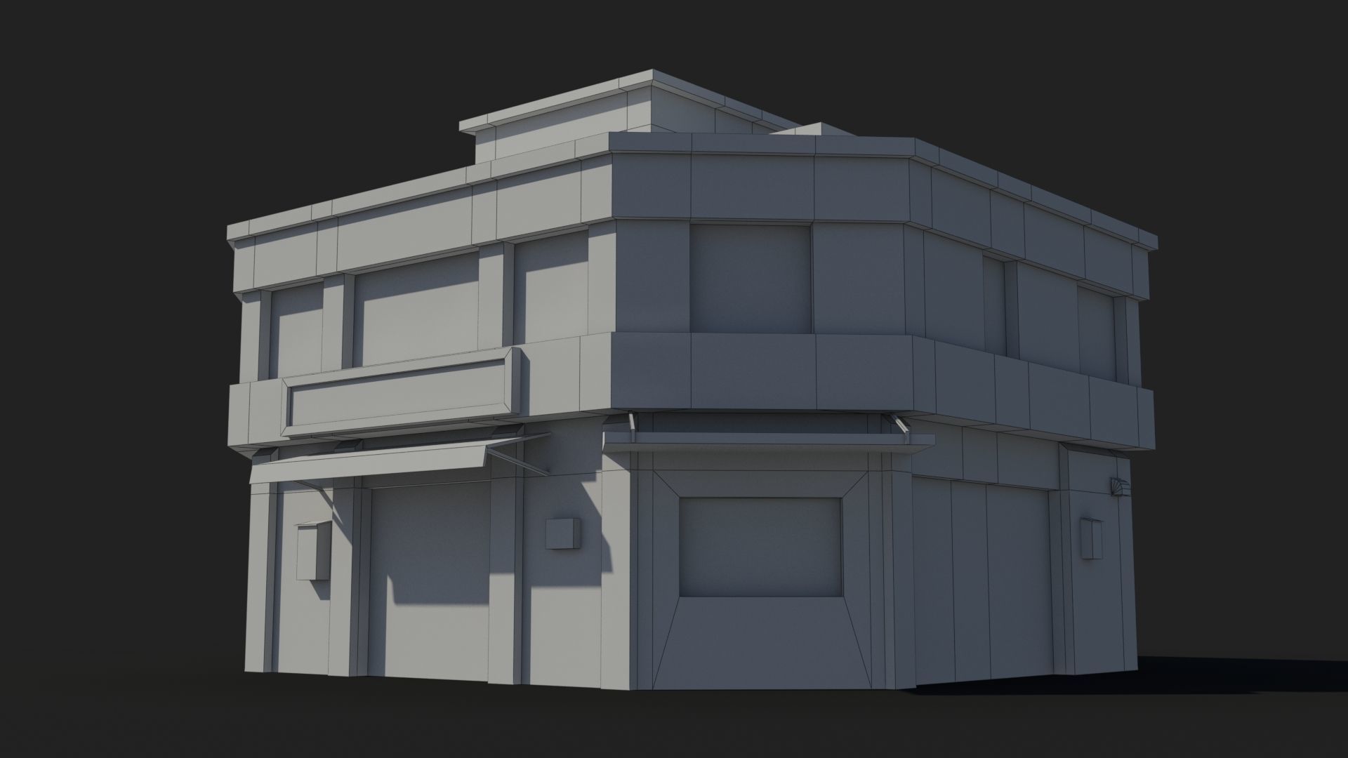 Japanese House x18 Low-poly 3D model_8