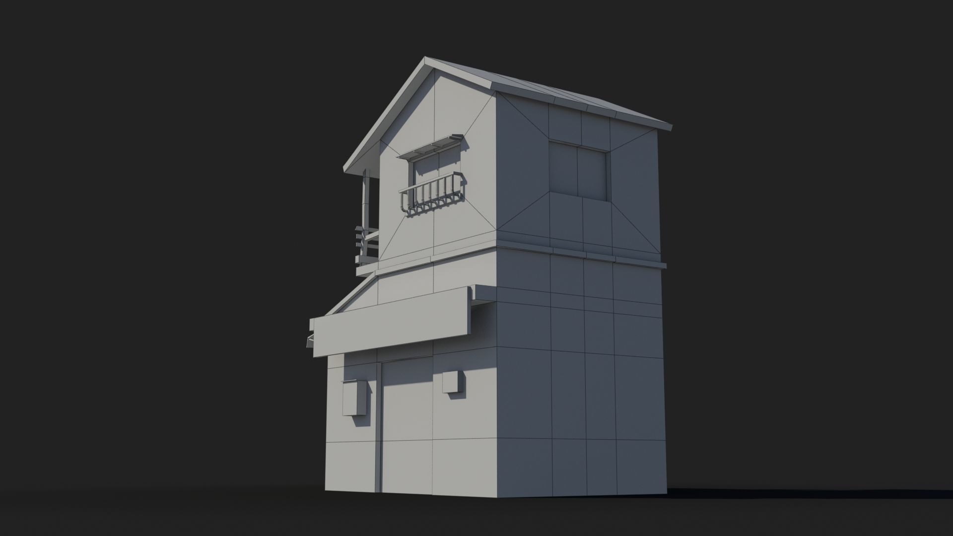 Japanese House x19 Low-poly 3D model_10