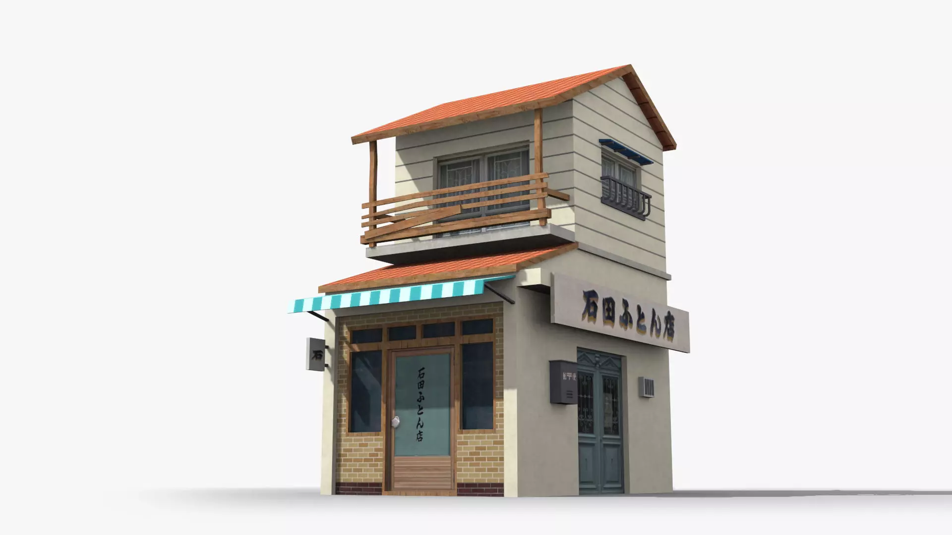 Japanese House x19 Low-poly 3D model_0