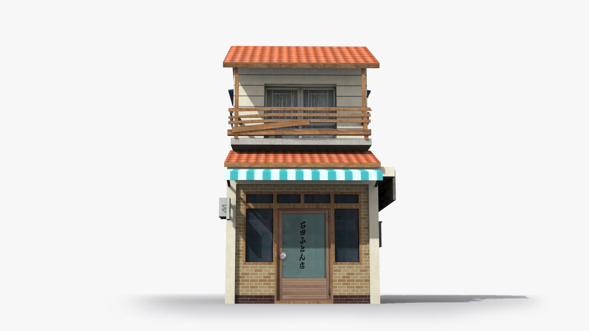 Japanese House x19 Low-poly 3D model_1