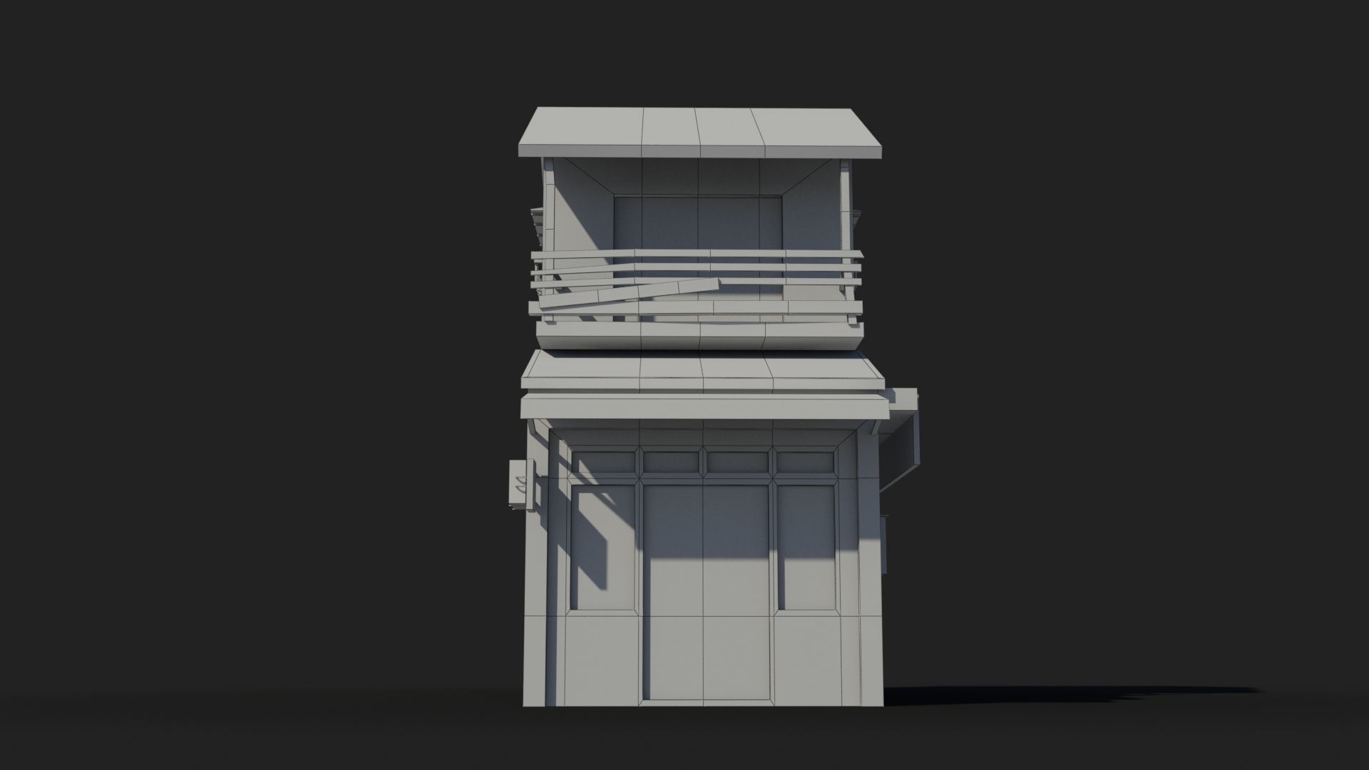 Japanese House x19 Low-poly 3D model_7
