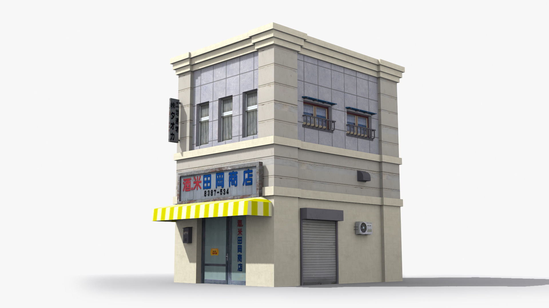 Japanese House x20 Low-poly 3D model_2