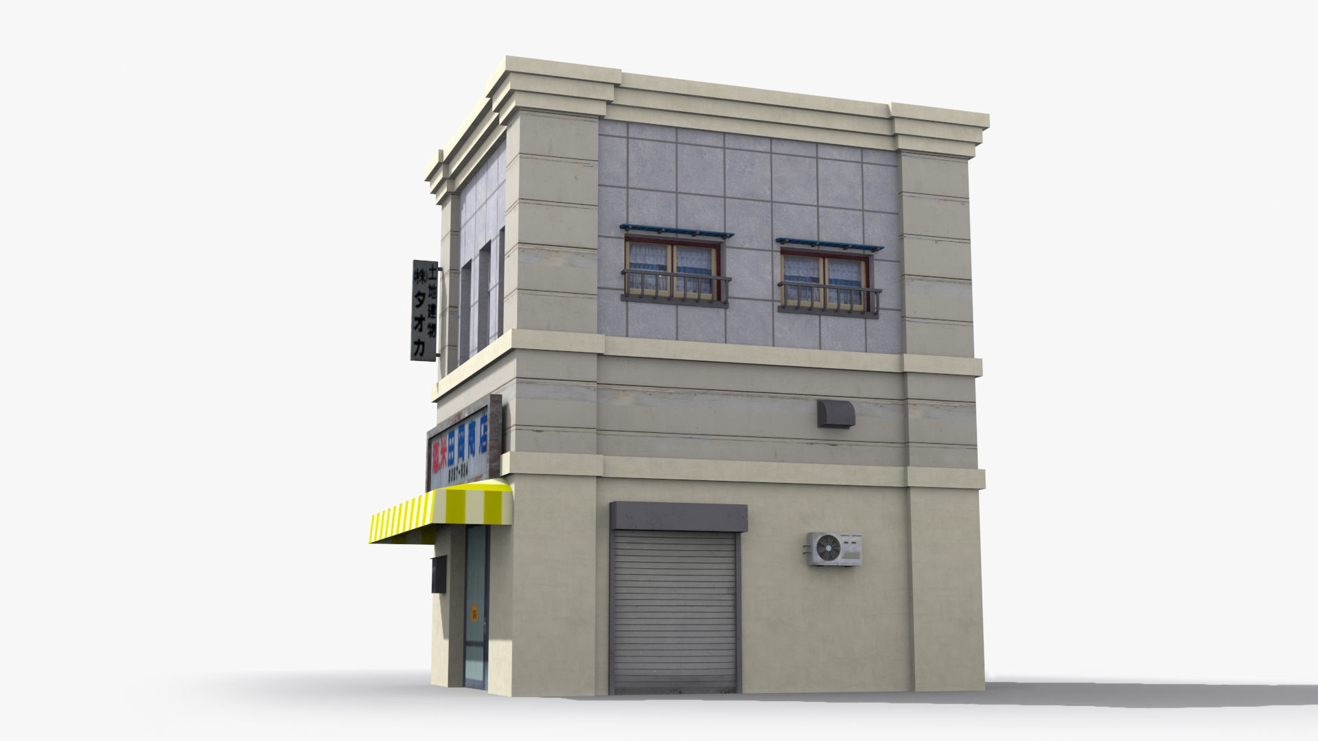 Japanese House x20 Low-poly 3D model_4