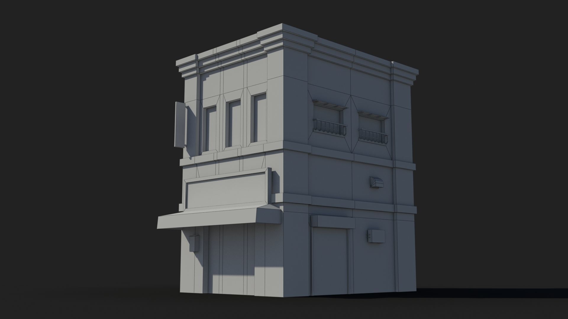 Japanese House x20 Low-poly 3D model_7