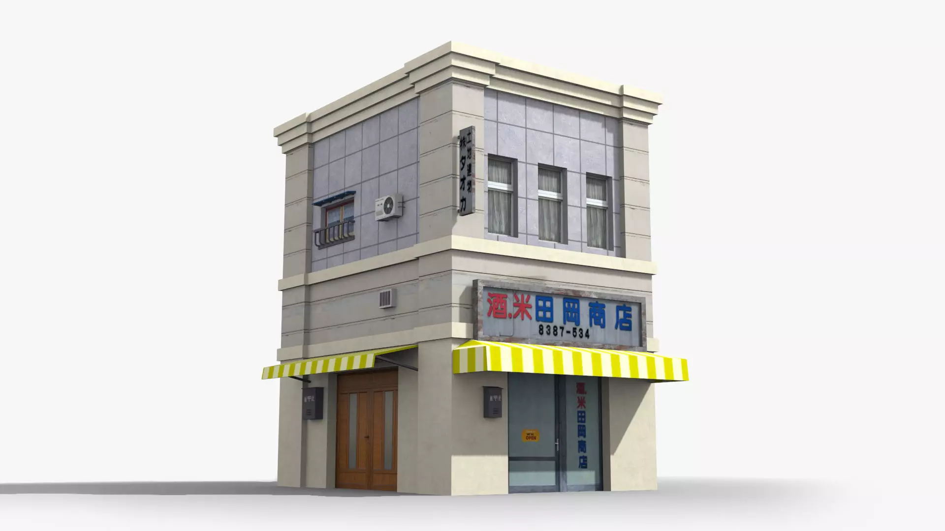 Japanese House x20 Low-poly 3D model_0