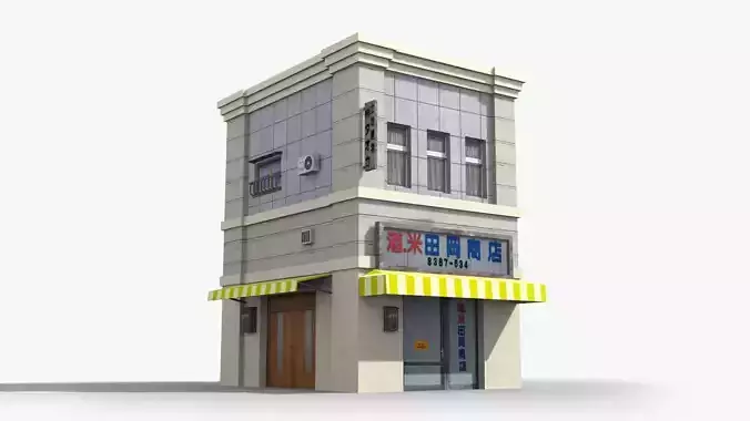 Japanese House x20 Low-poly 3D model