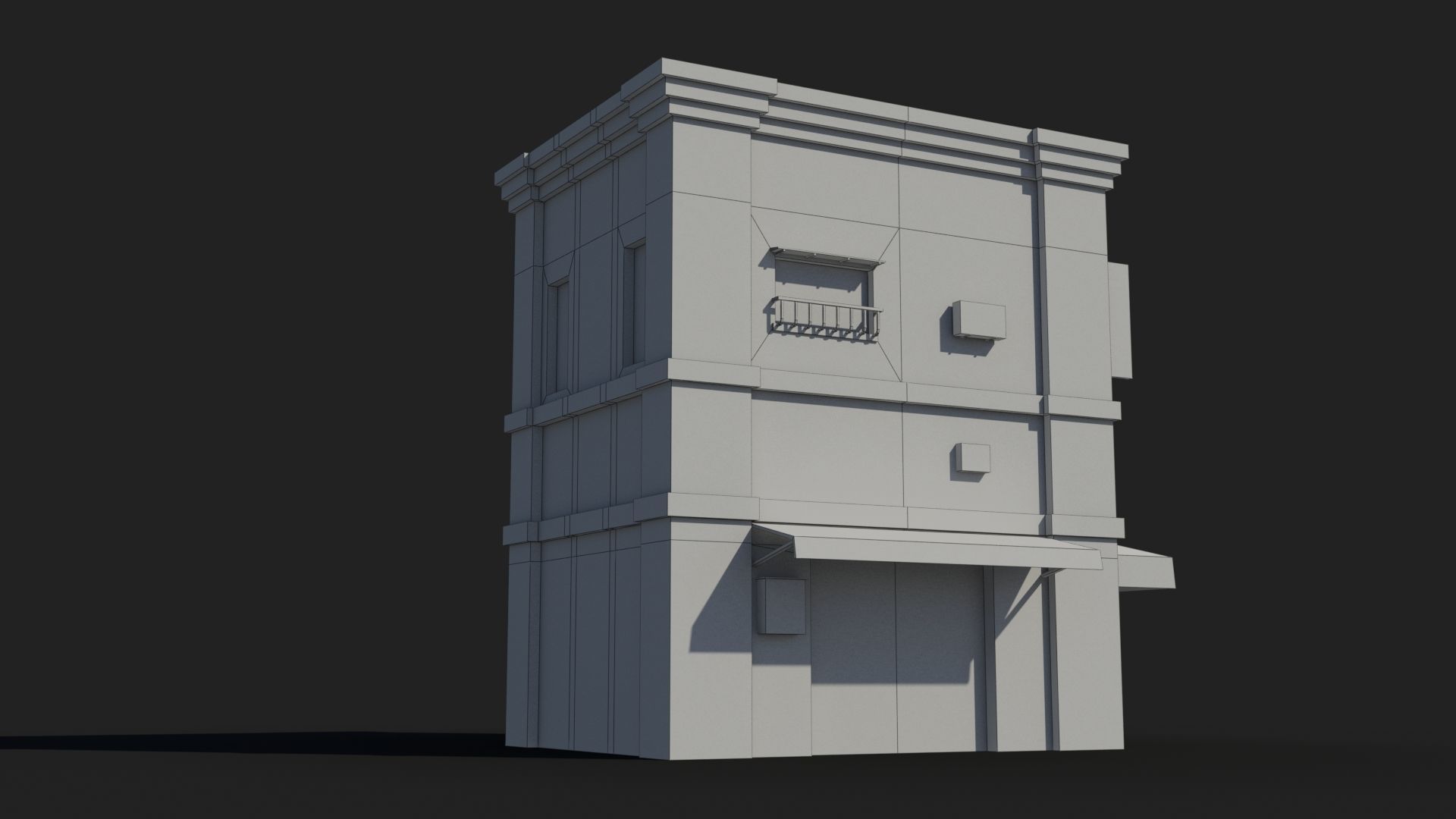 Japanese House x20 Low-poly 3D model_8
