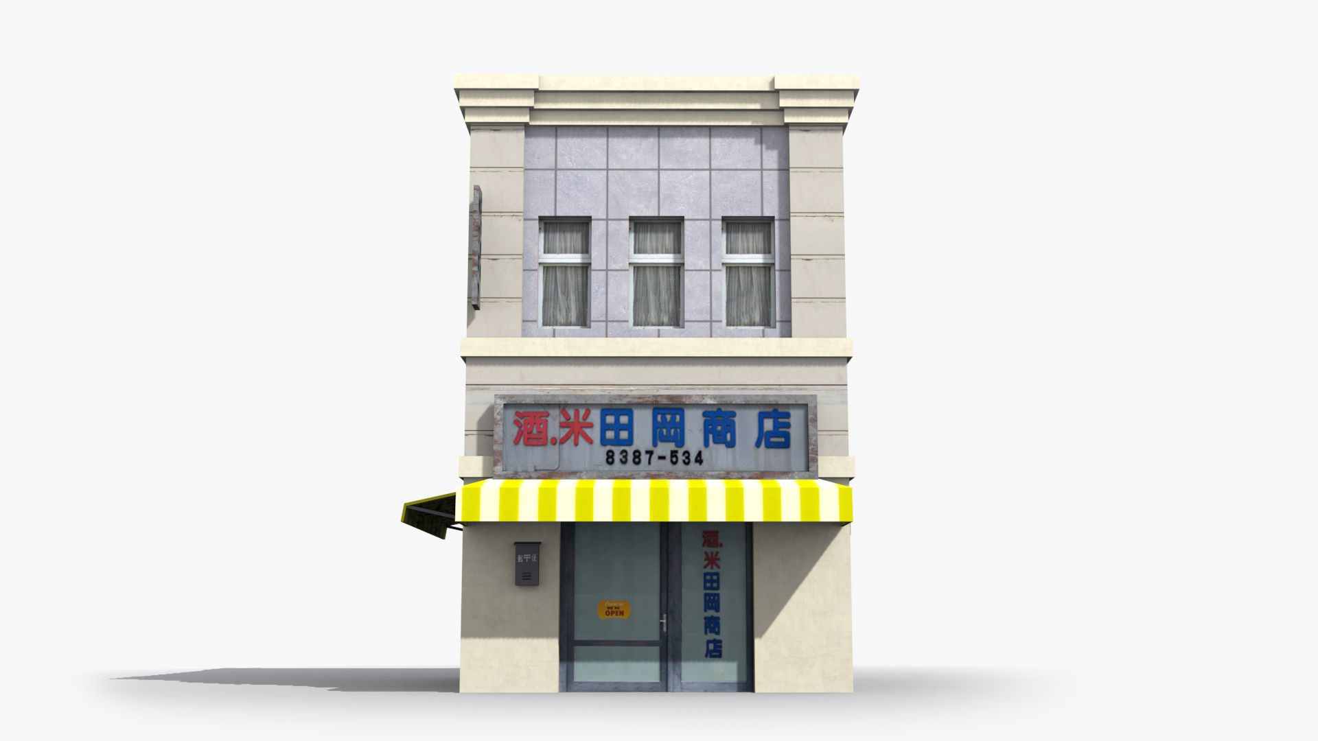 Japanese House x20 Low-poly 3D model_1