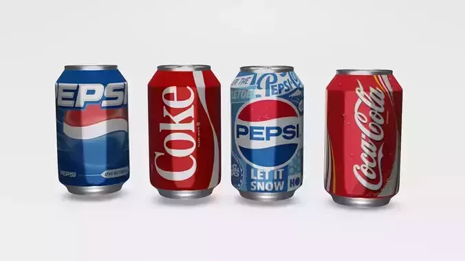 Coca Cola and Pepsi Cans