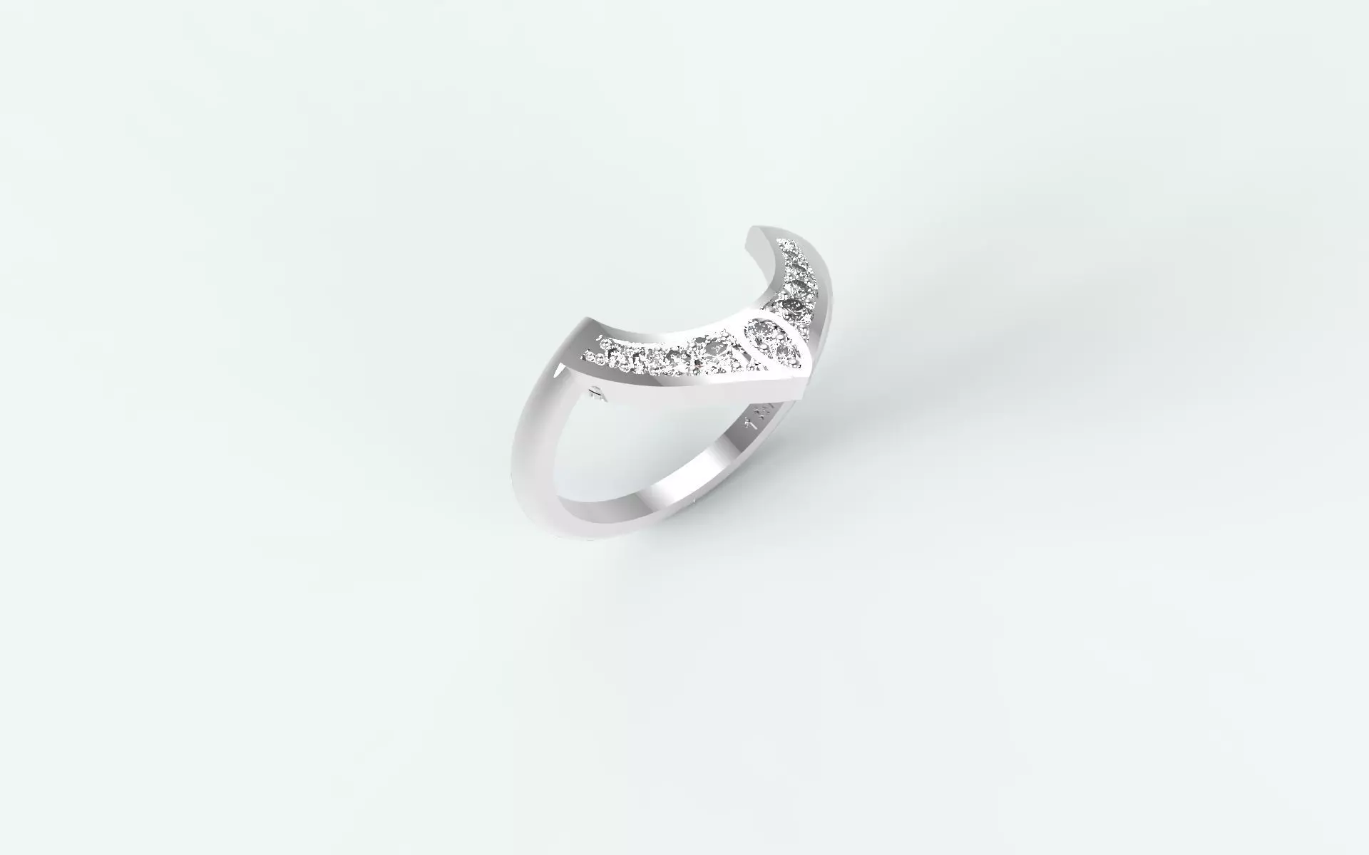 Matching ring oval shaped solitaire 3D print model_0