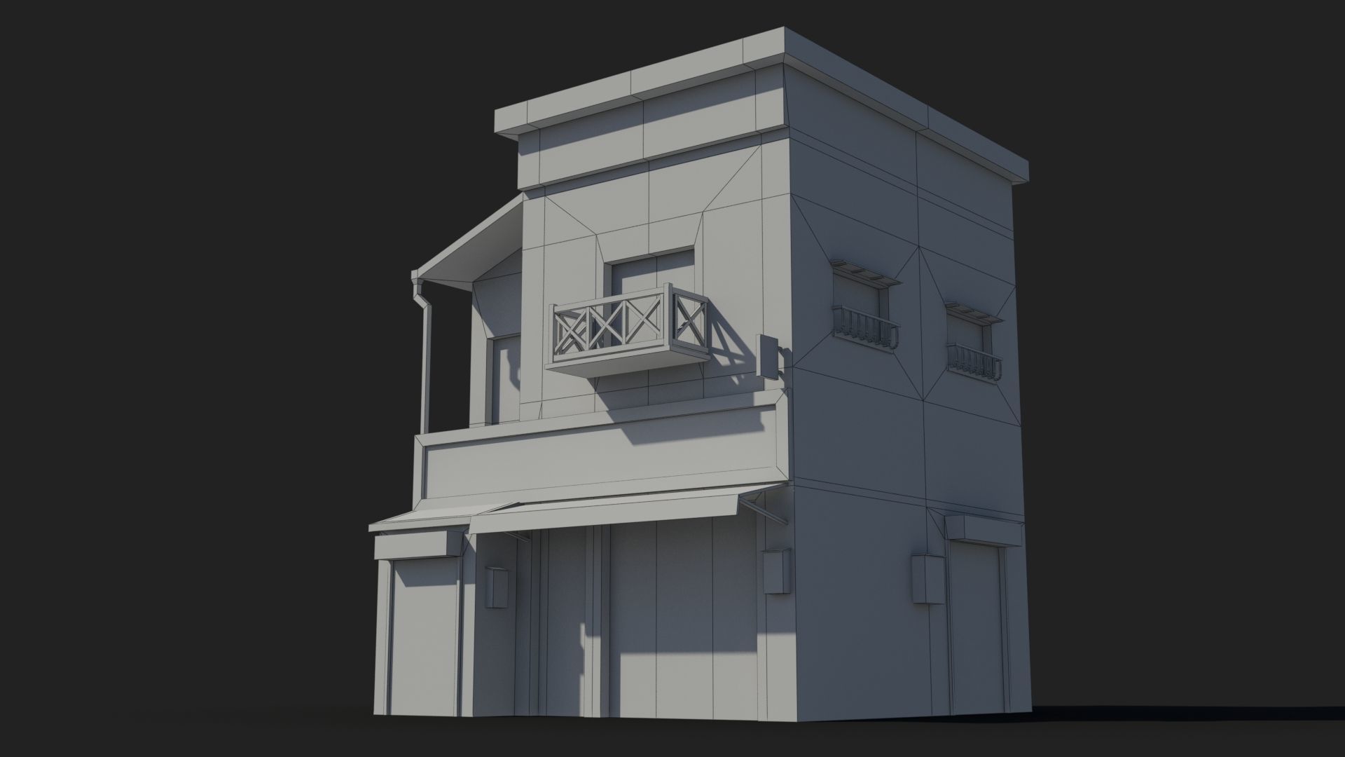 Japanese House x21 Low-poly 3D model_8