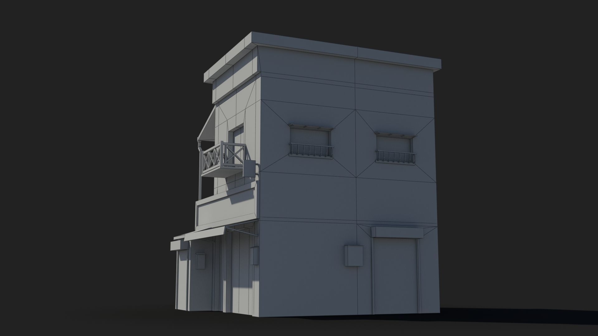 Japanese House x21 Low-poly 3D model_9