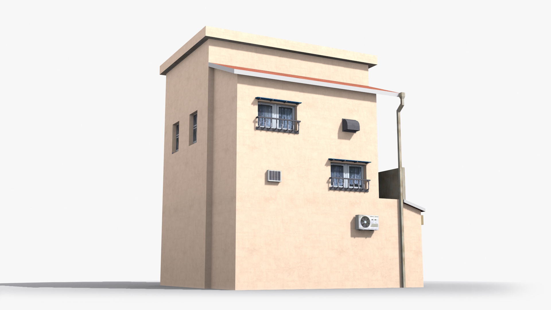Japanese House x21 Low-poly 3D model_4