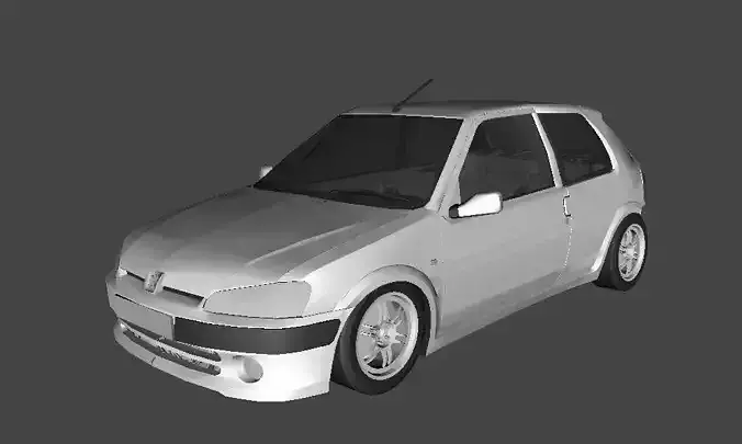 106 gti Low-poly 3D model