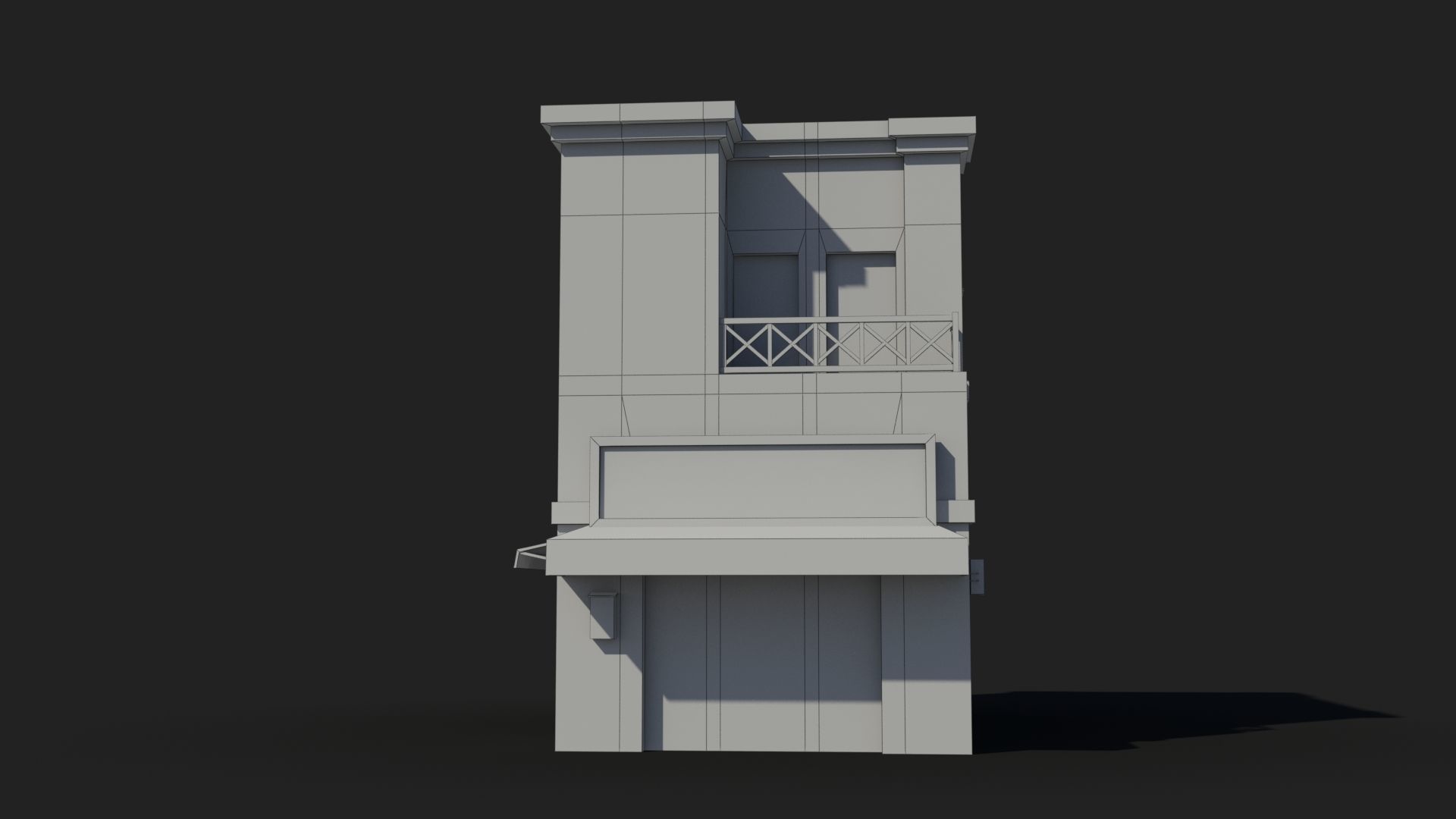 Japanese House x22 Low-poly 3D model_6