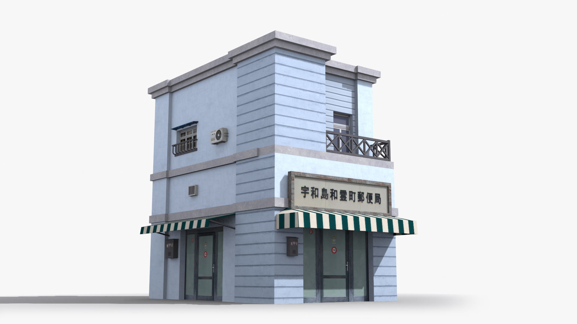 Japanese House x22 Low-poly 3D model_2