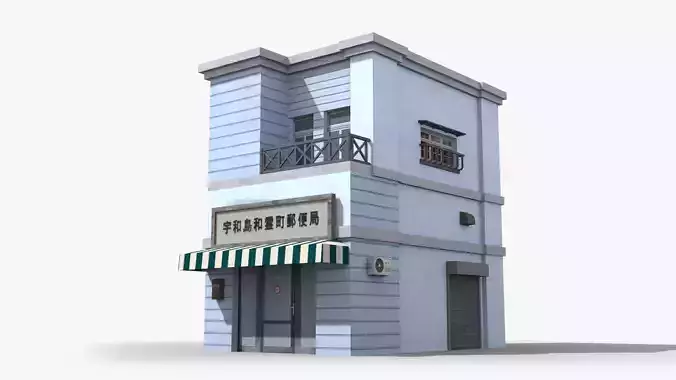 Japanese House x22 Low-poly 3D model