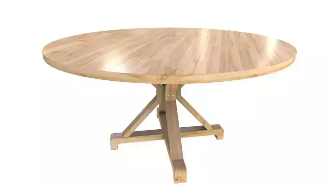 Round Table Round Table V4 3D Model VR AR PBR Low-poly 3D model
